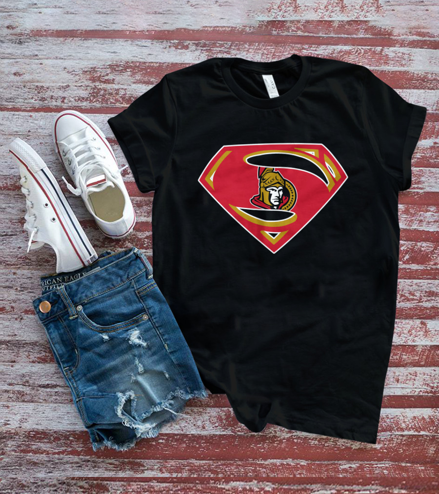 Superman Ottawa Senators Logo Shield T-Shirt