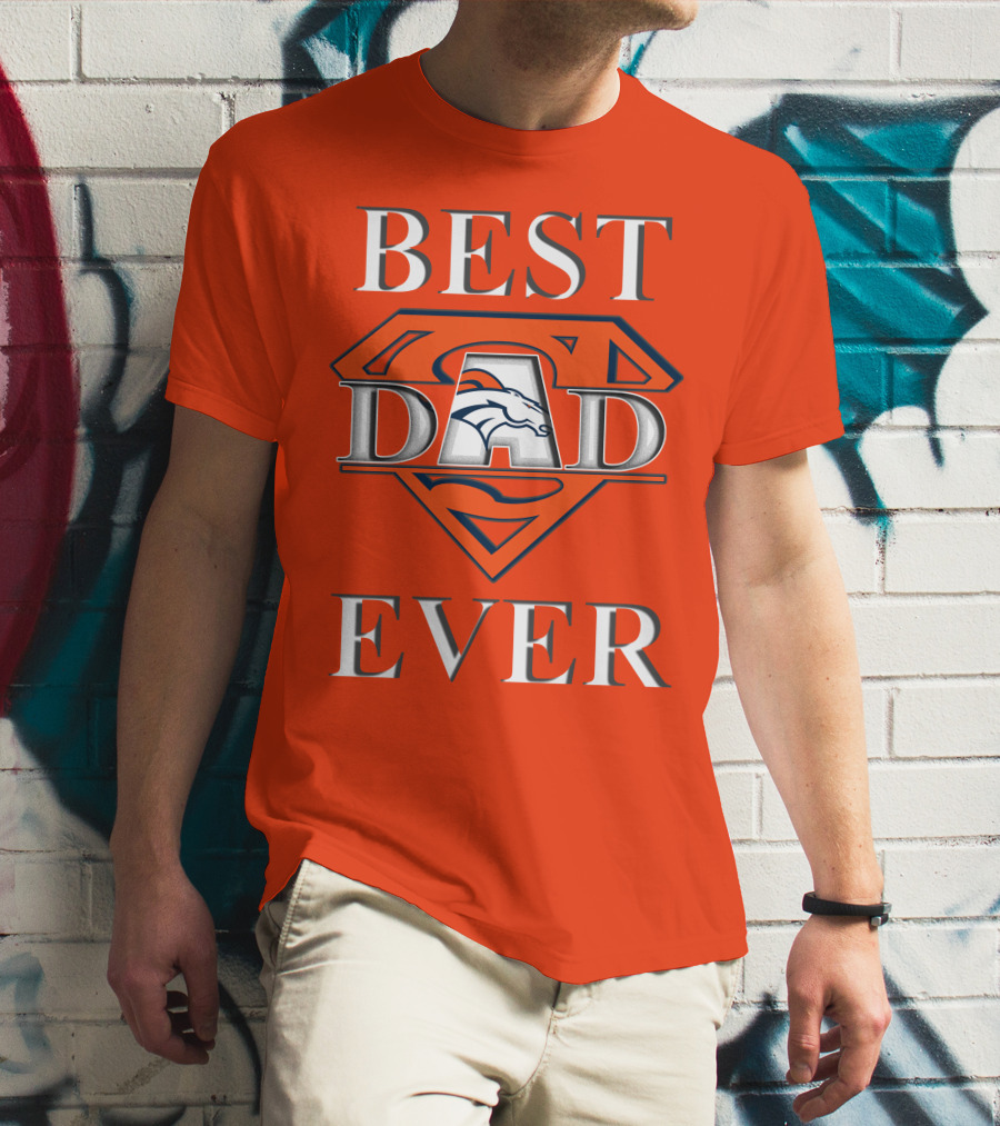 Best Dad Ever Broncos Superman T-Shirt
