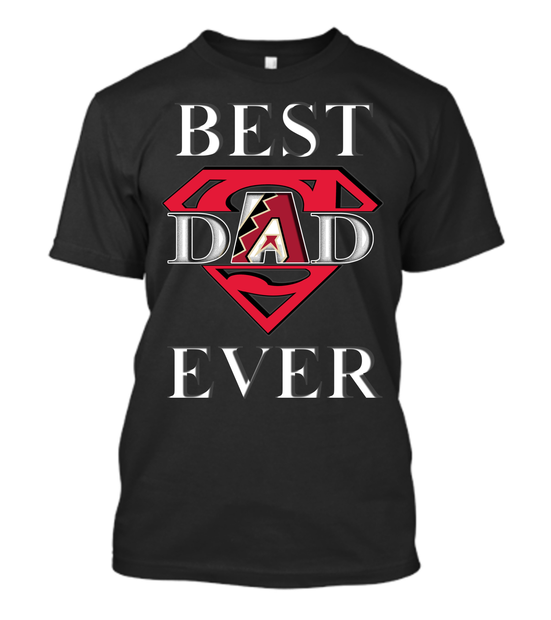 Best Dad Ever Arizona Diamondbacks Superman T-Shirt