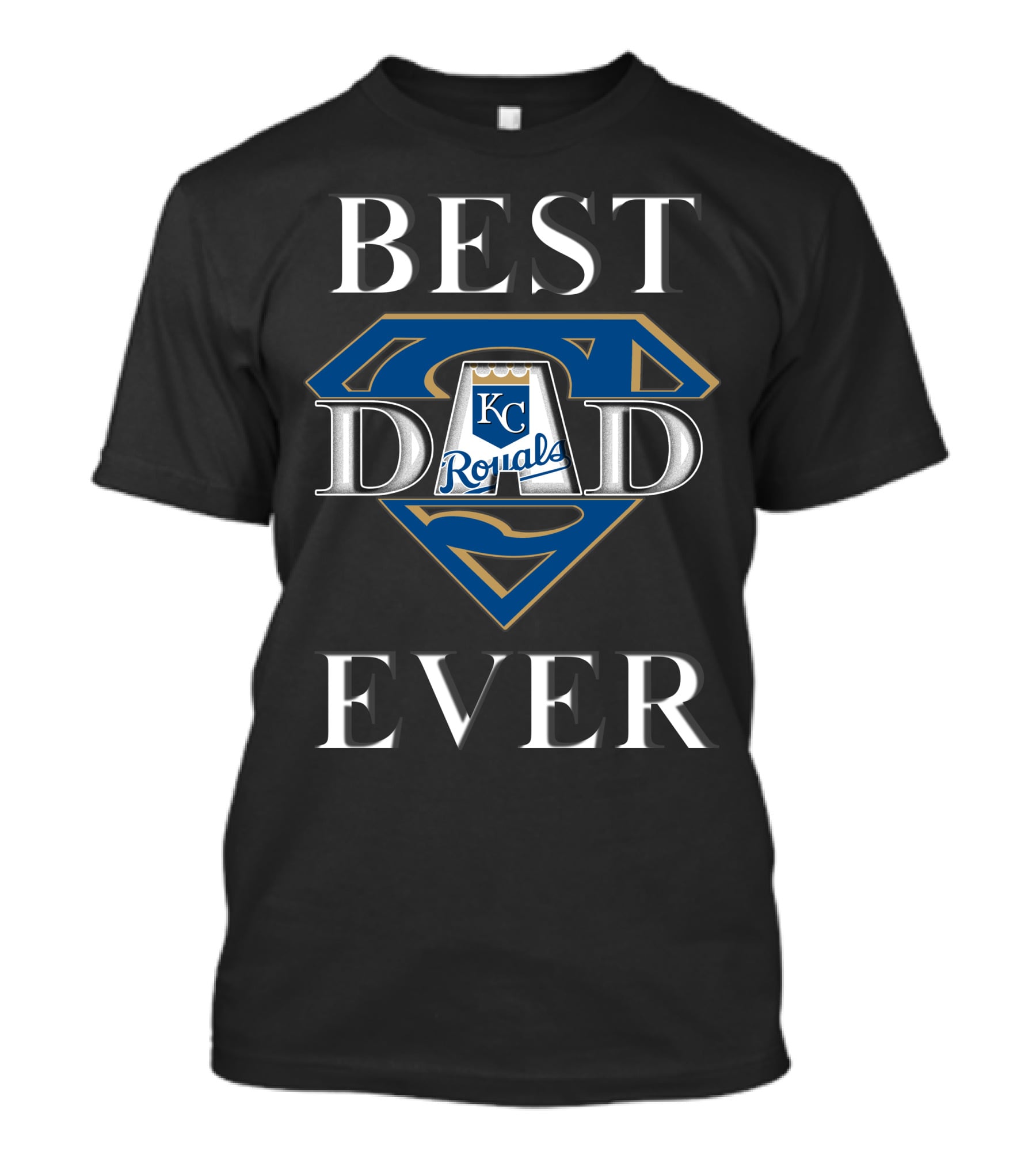 Best Dad Ever Kc Royals Superman T-Shirt