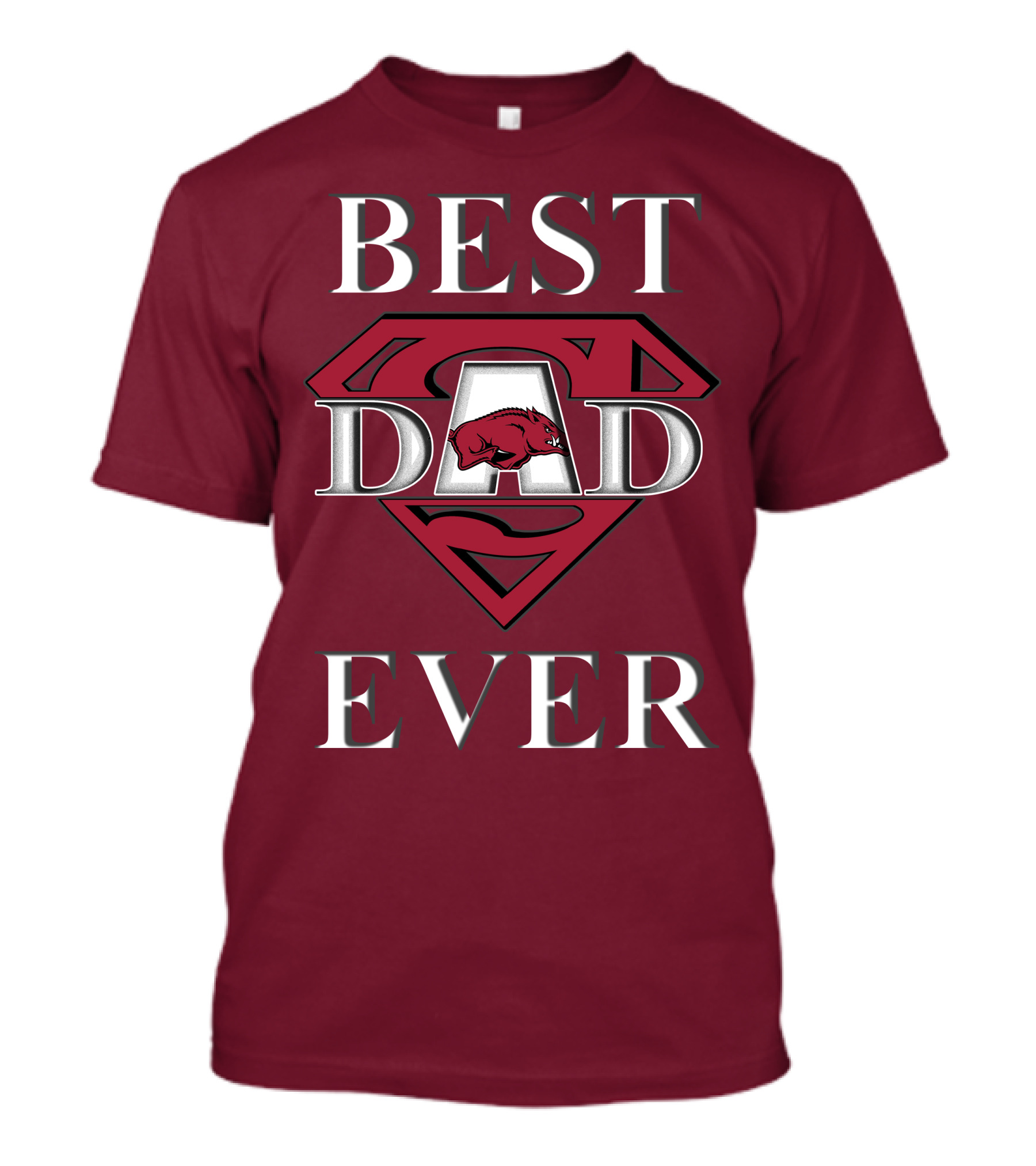 Best Dad Ever Arkansas Razorbacks Super T-Shirt