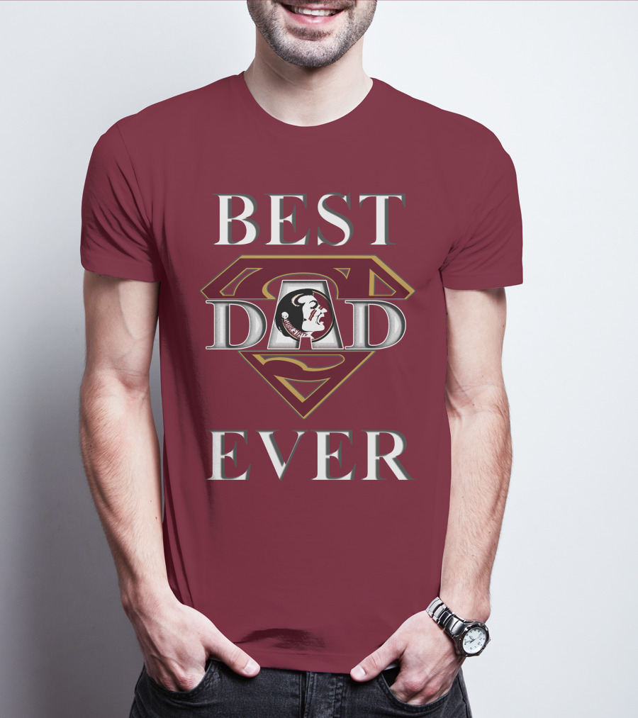 Best Dad Ever Florida State Seminoles Superman T-Shirt