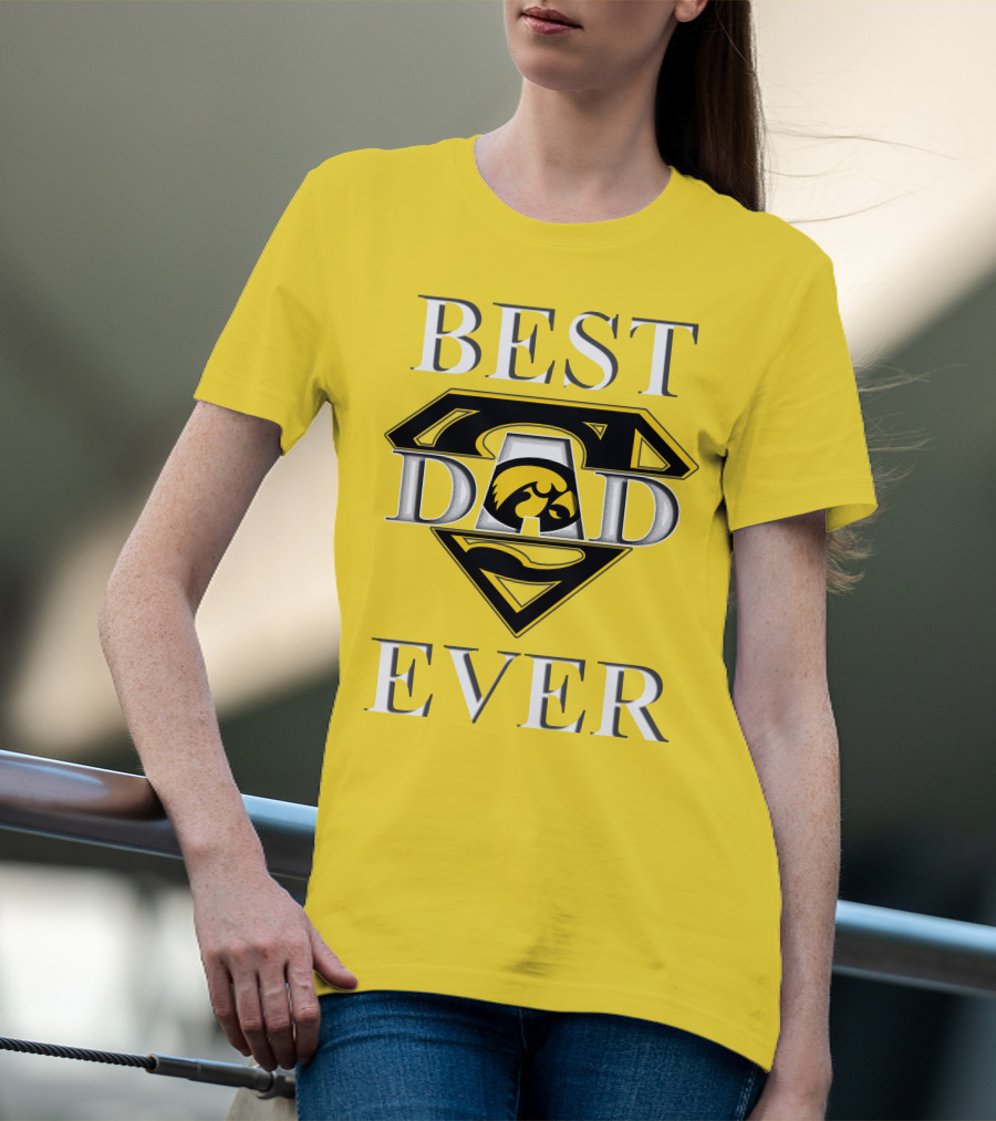 Best Dad Ever Iowa Hawkeyes Superman T-Shirt