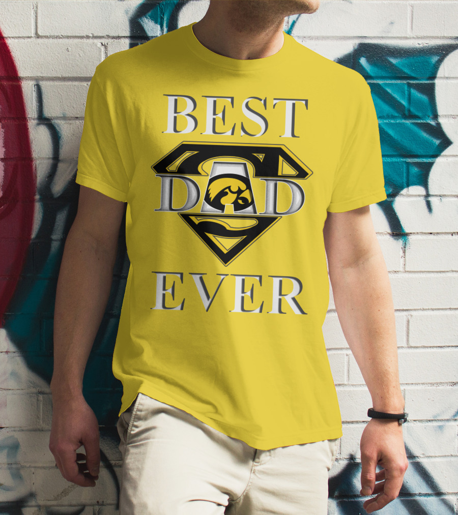 Best Dad Ever Iowa Hawkeyes Superman T-Shirt
