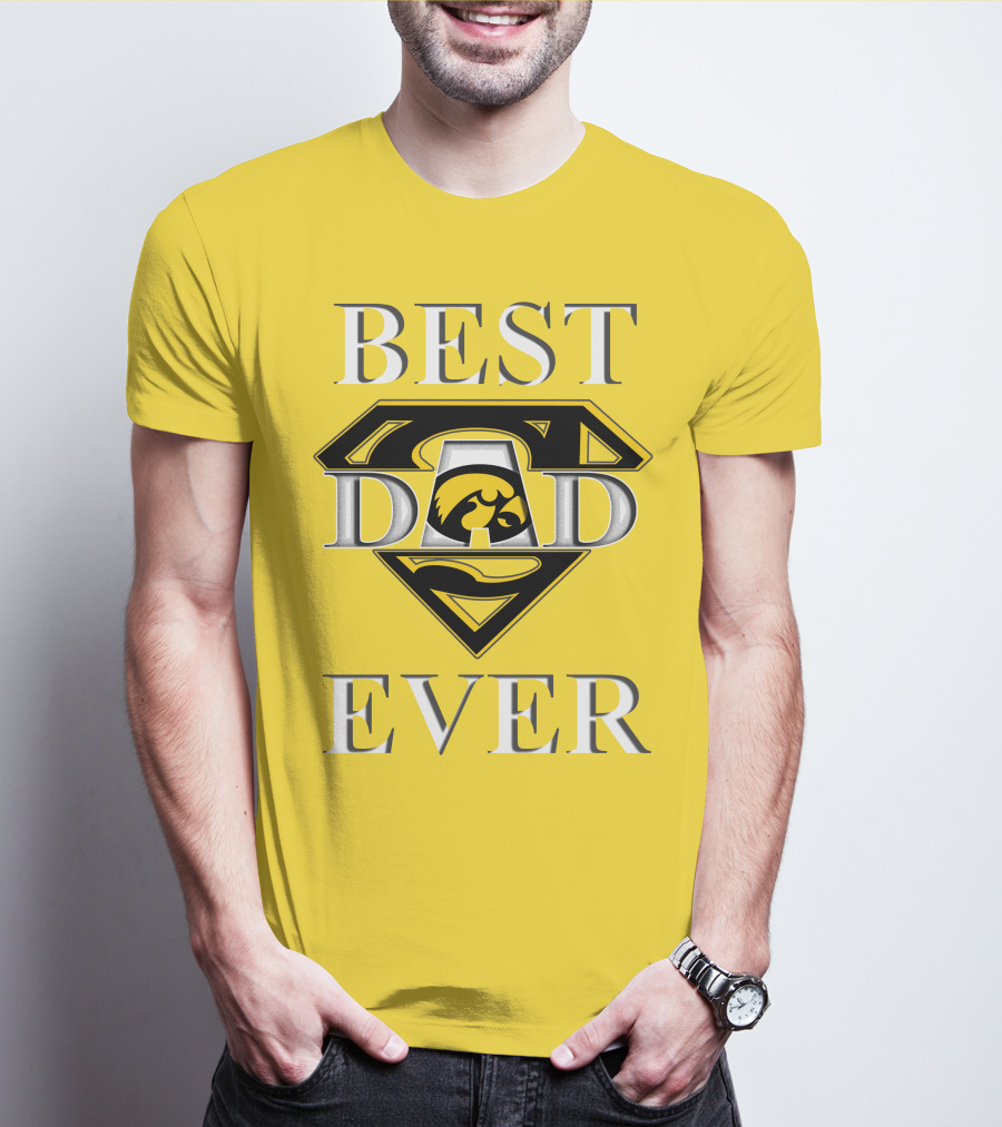 Best Dad Ever Iowa Hawkeyes Superman T-Shirt