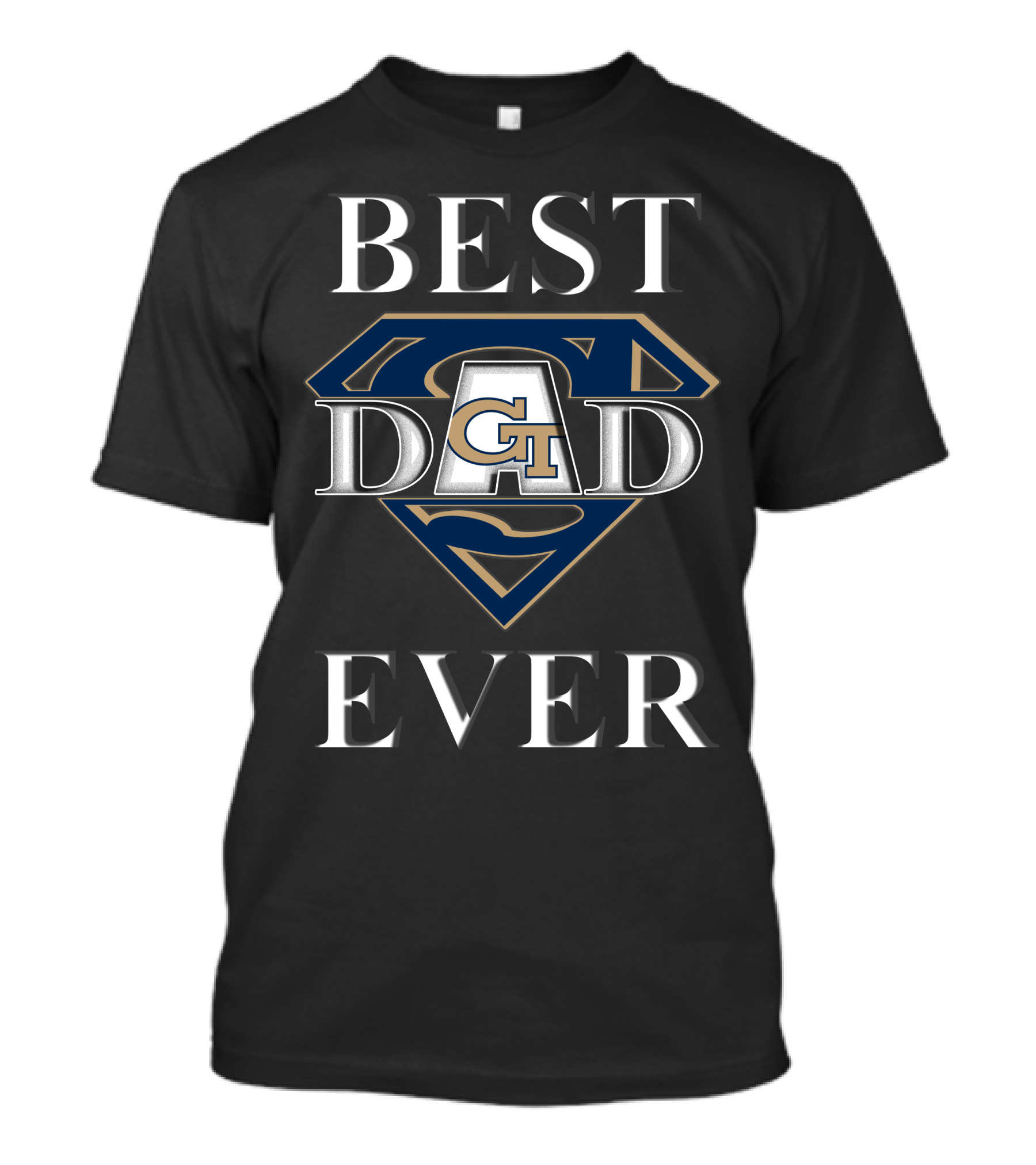 Best Dad Ever GT Georgia Tech Super Dad Badge T-Shirt