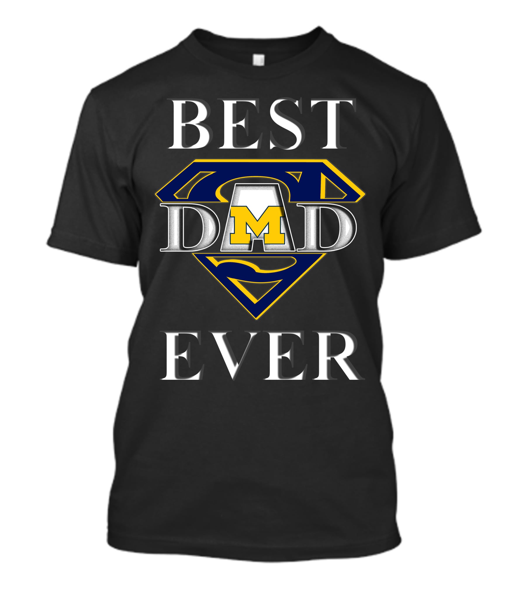 Best Dad Ever Michigan Wolverines Superman T-Shirt