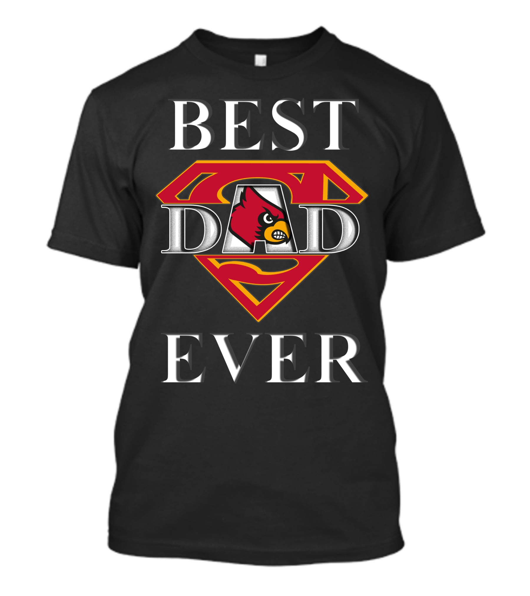 Best Dad Ever Louisville Cardinals Superman T-Shirt