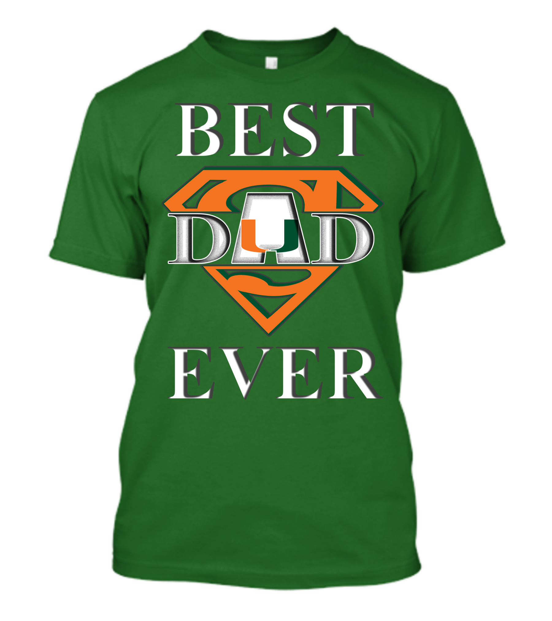 Best Dad Ever Miami Hurricanes Superman T-Shirt