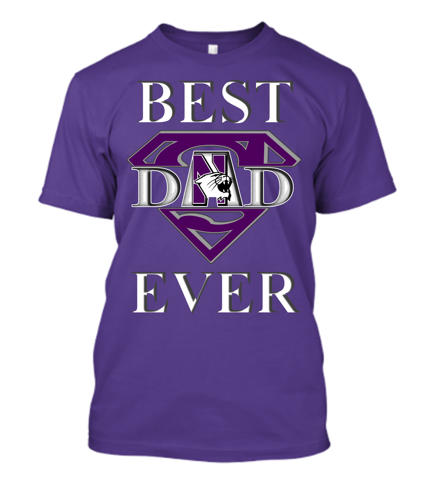 Northwestern Wildcats Best Dad Ever Superman T-Shirt