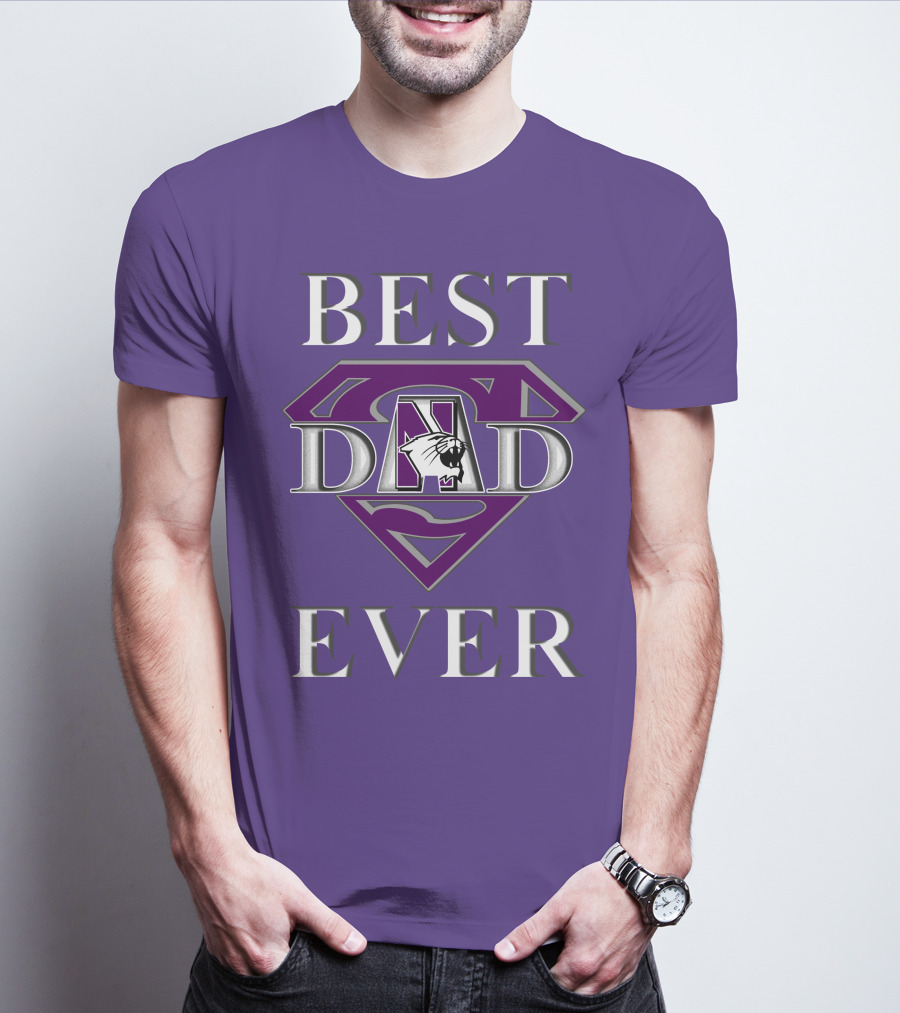 Northwestern Wildcats Best Dad Ever Superman T-Shirt