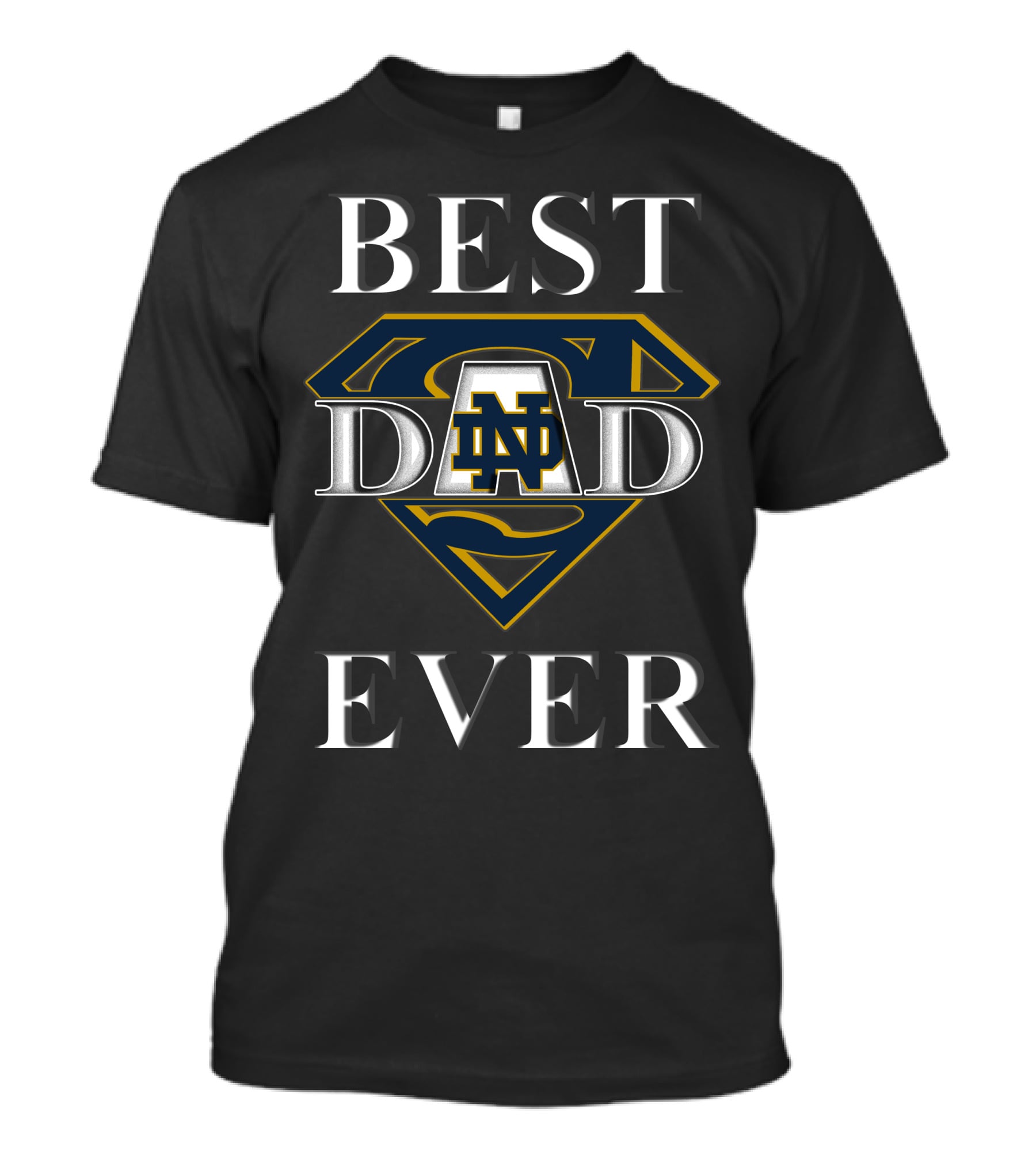 Best Dad Ever Notre Dame Fighting Irish Superman T-Shirt