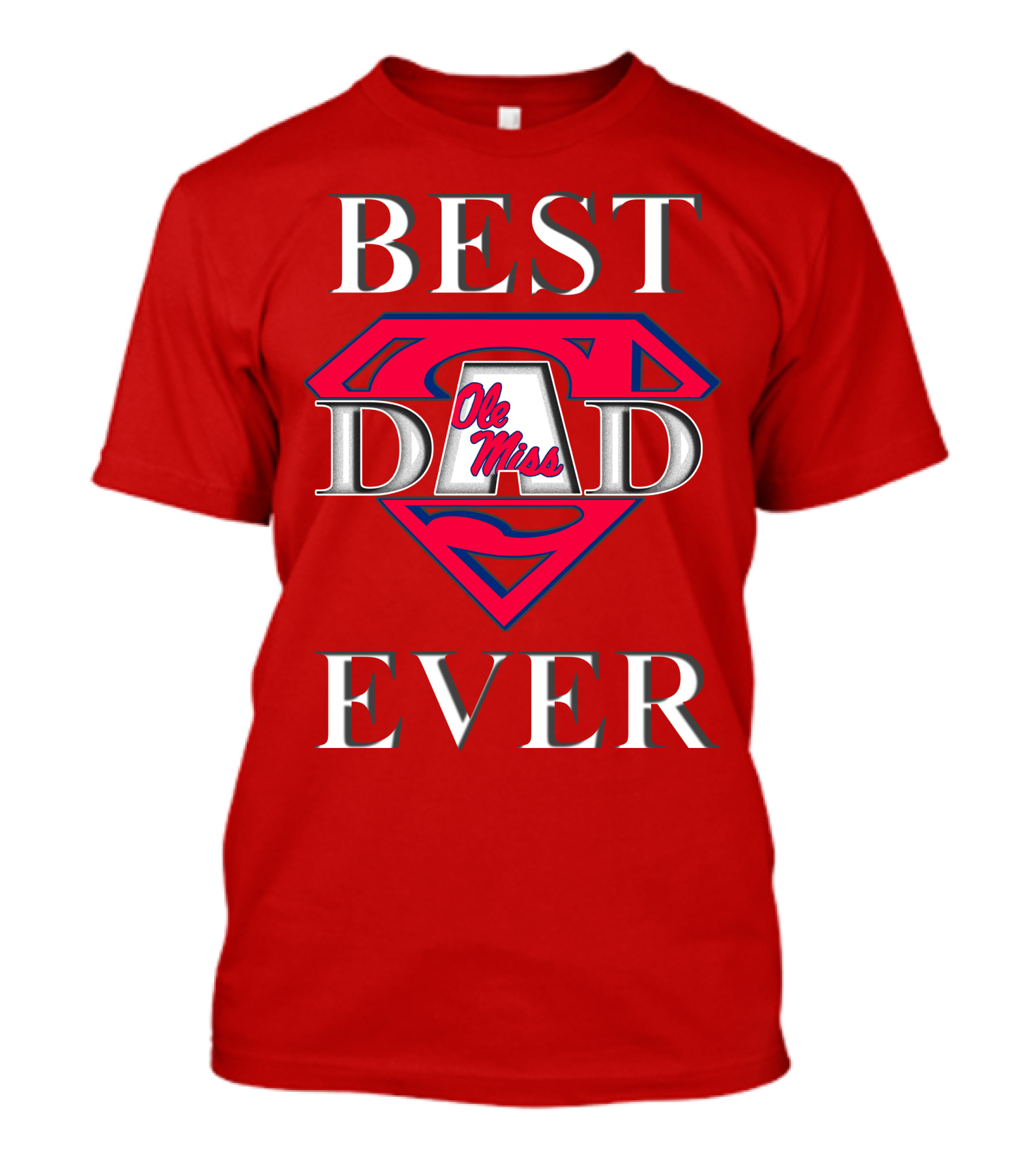 Ole Miss Best Dad Ever Superman T-Shirt