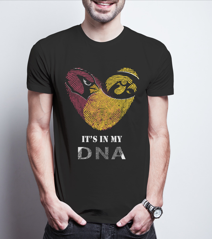 Cardinals Iowa Hawkeyes Heart It's In My Dna T-Shirt