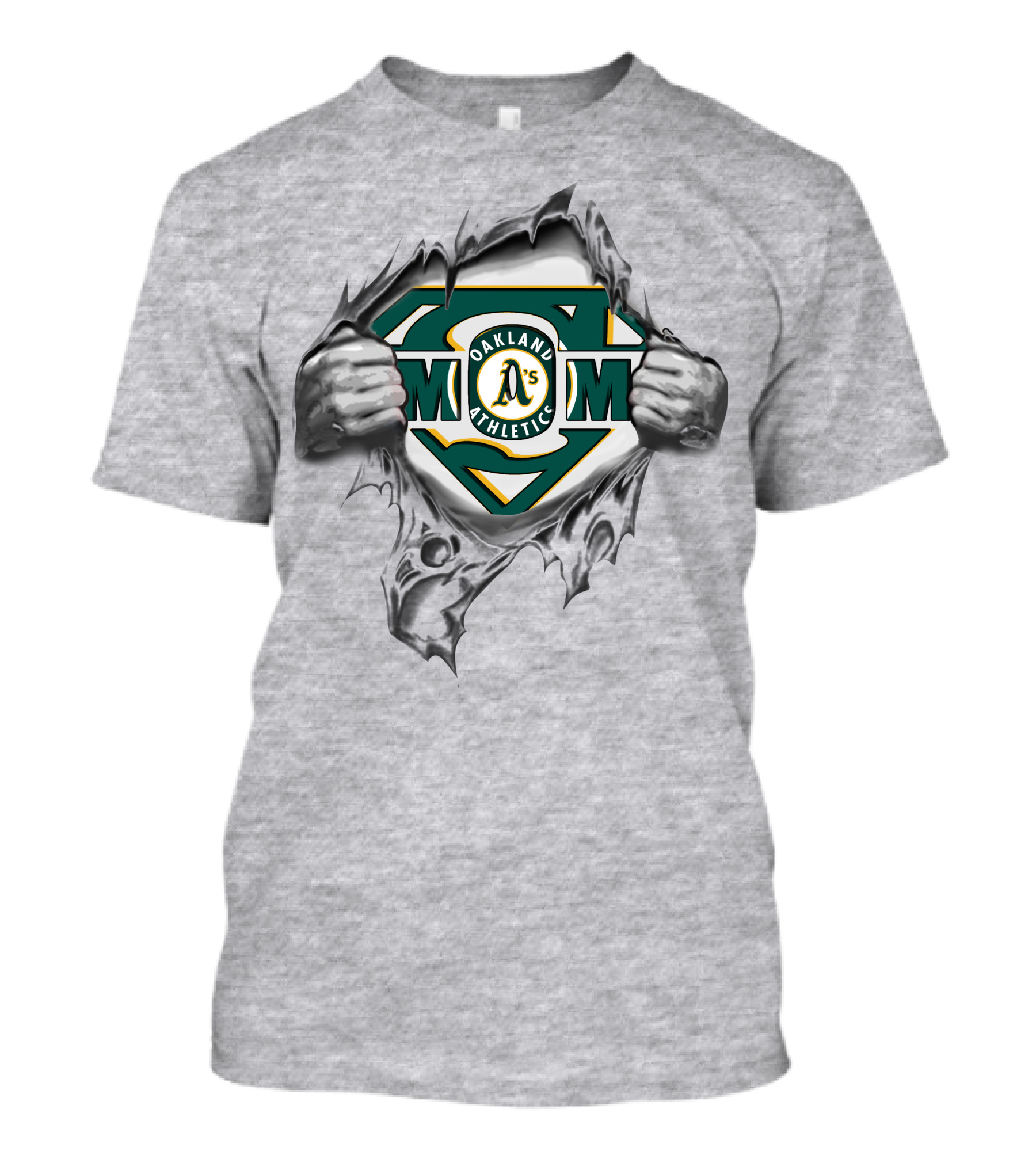 Oakland Athletics Super Logo Ripped T-Shirt