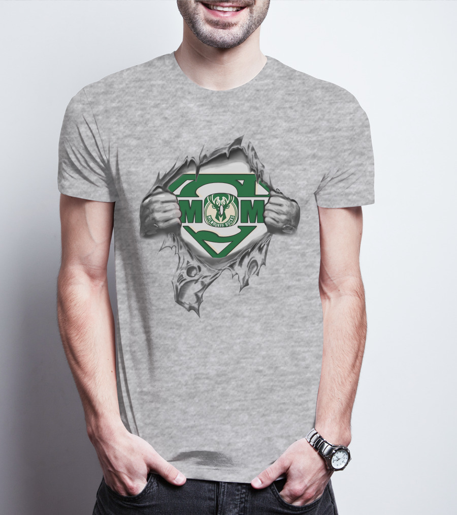 Milwaukee Bucks Super Mom Emblem T-Shirt