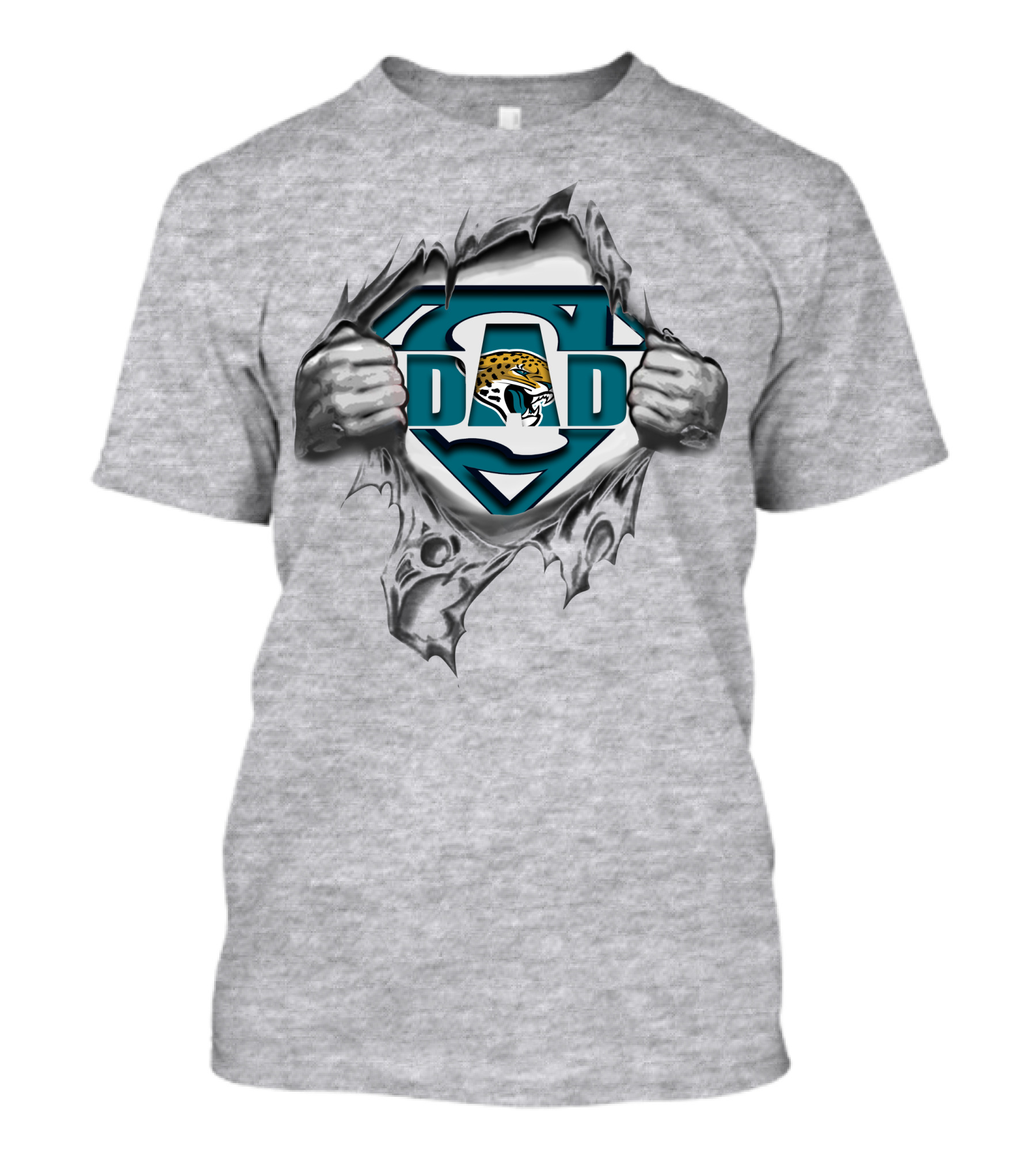 Jaguars Super Dad Emblem With Jaguar Motif T-Shirt