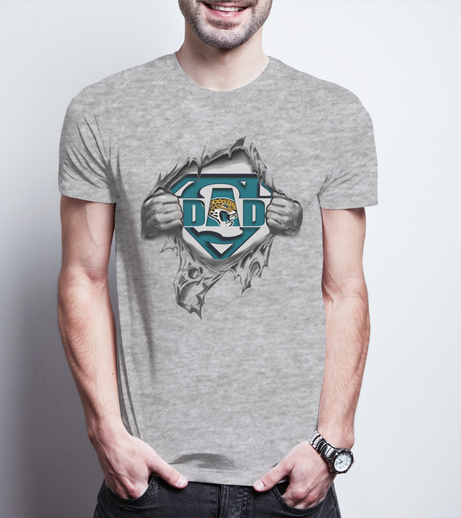 Jaguars Super Dad Emblem With Jaguar Motif T-Shirt