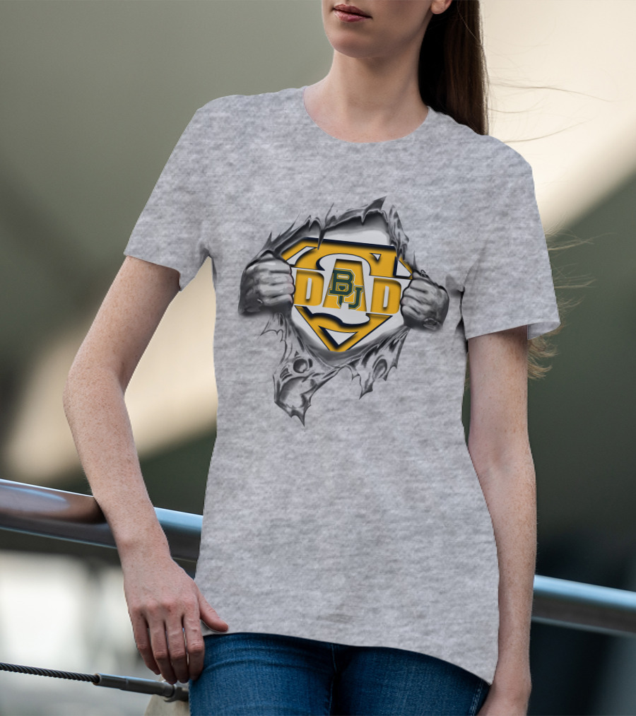 Baylor Bear Dad Superhero Symbol T-Shirt