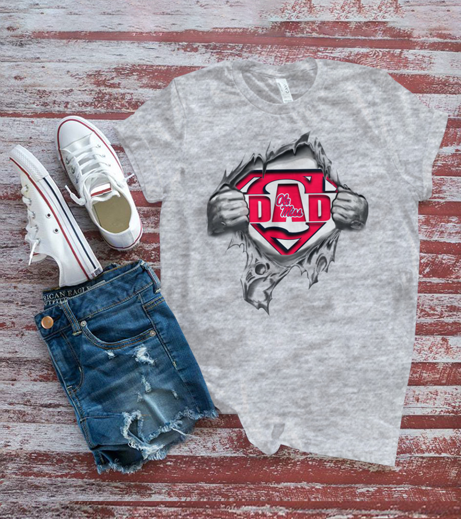 Ole Miss Rebels Dad Superhero T-Shirt