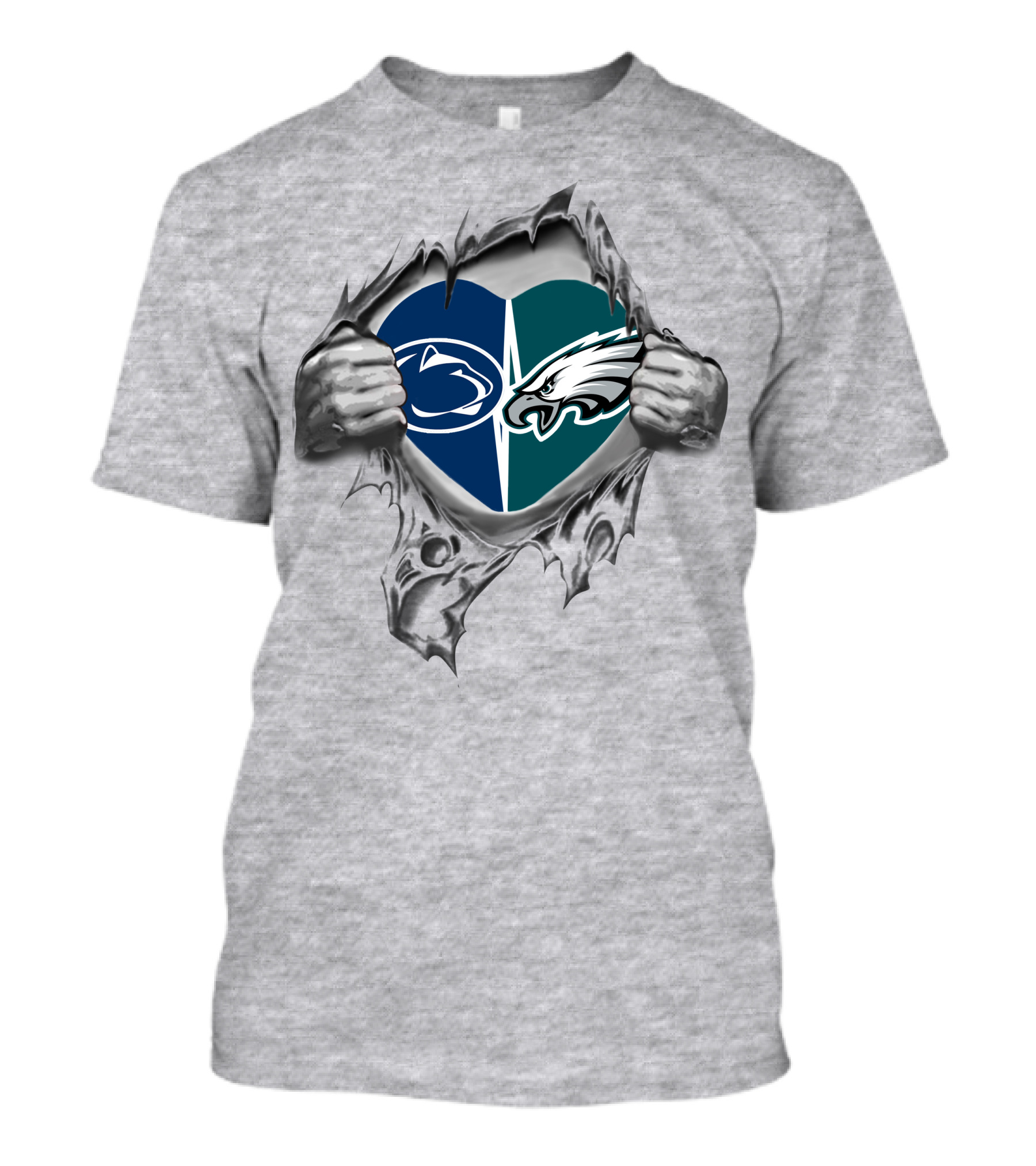 Philadelphia Eagles Penn State Heart With Tearaway T-Shirt