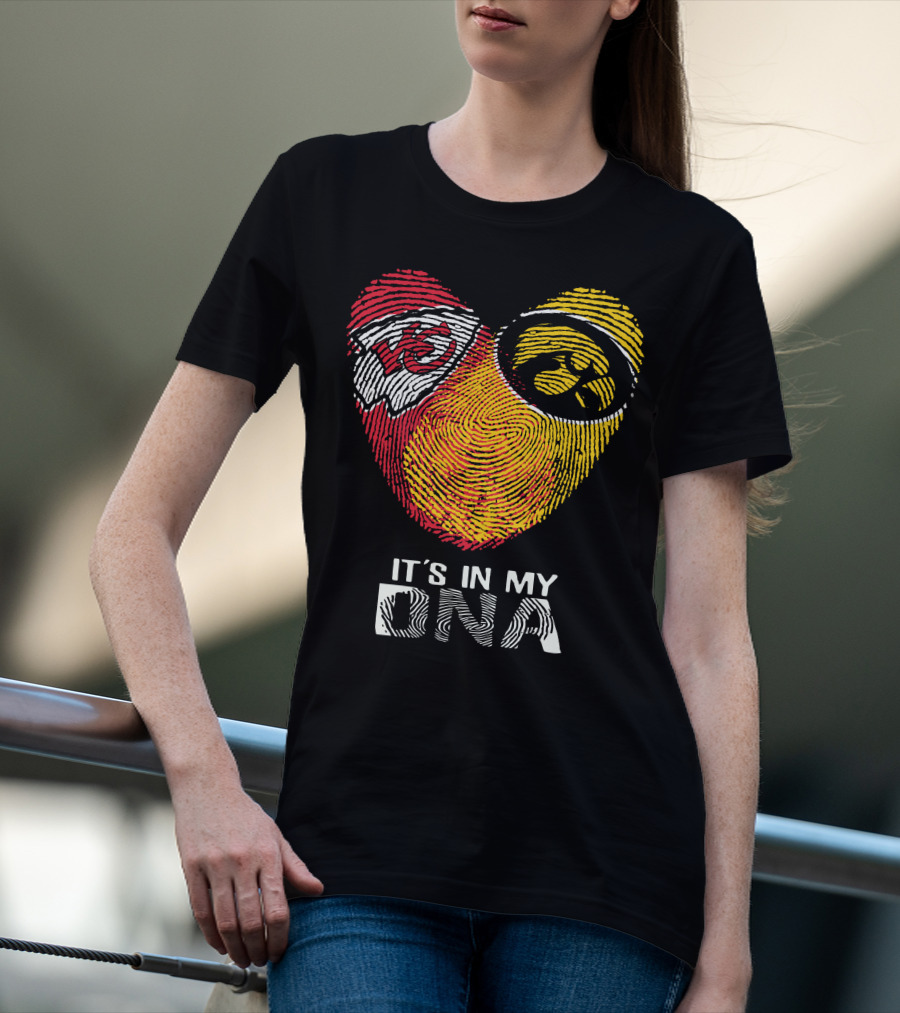 Kansas City Chiefs Iowa Hawkeyes It's In My DNA T-Shirt