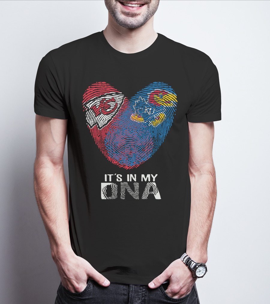 Kansas City Chiefs And Kansas Jayhawks It's In My Dna T-Shirt