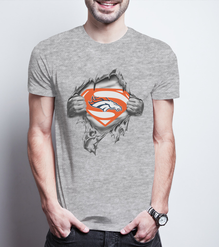 Denver Broncos Superman Chest Logo T-Shirt