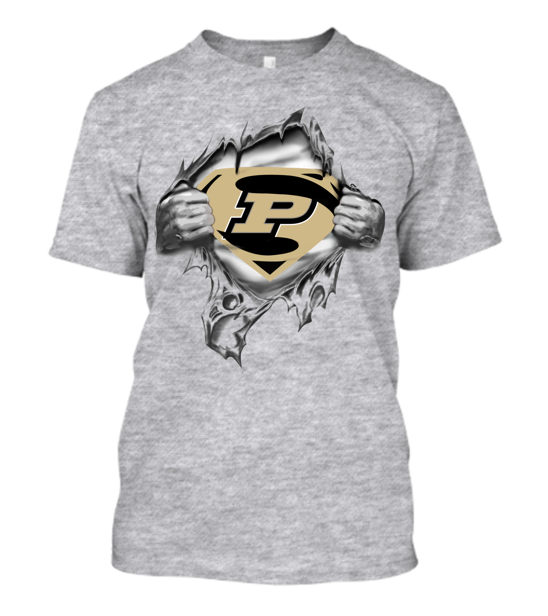 Purdue Super P Logo Chest Rip T-Shirt