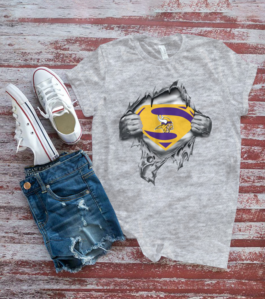 Minnesota Vikings Superman Logo Fan Gear T-Shirt