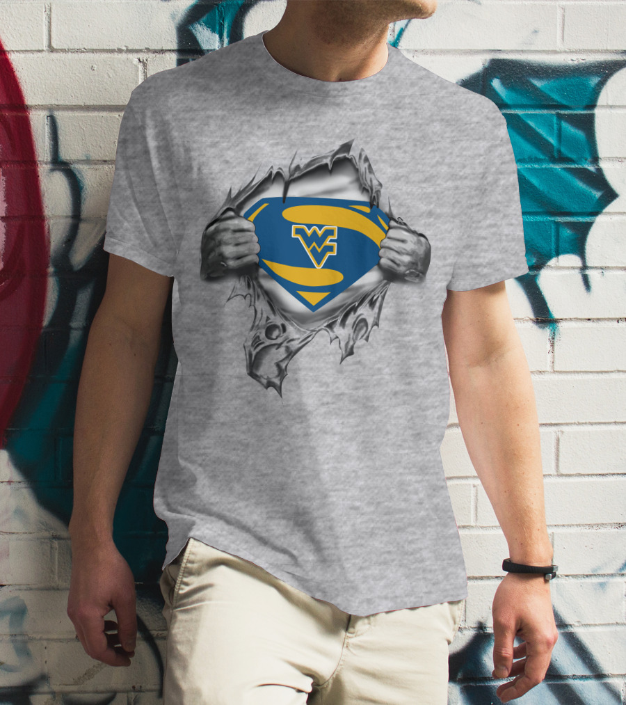 West Virginia Mountaineers Superman Symbol T-Shirt