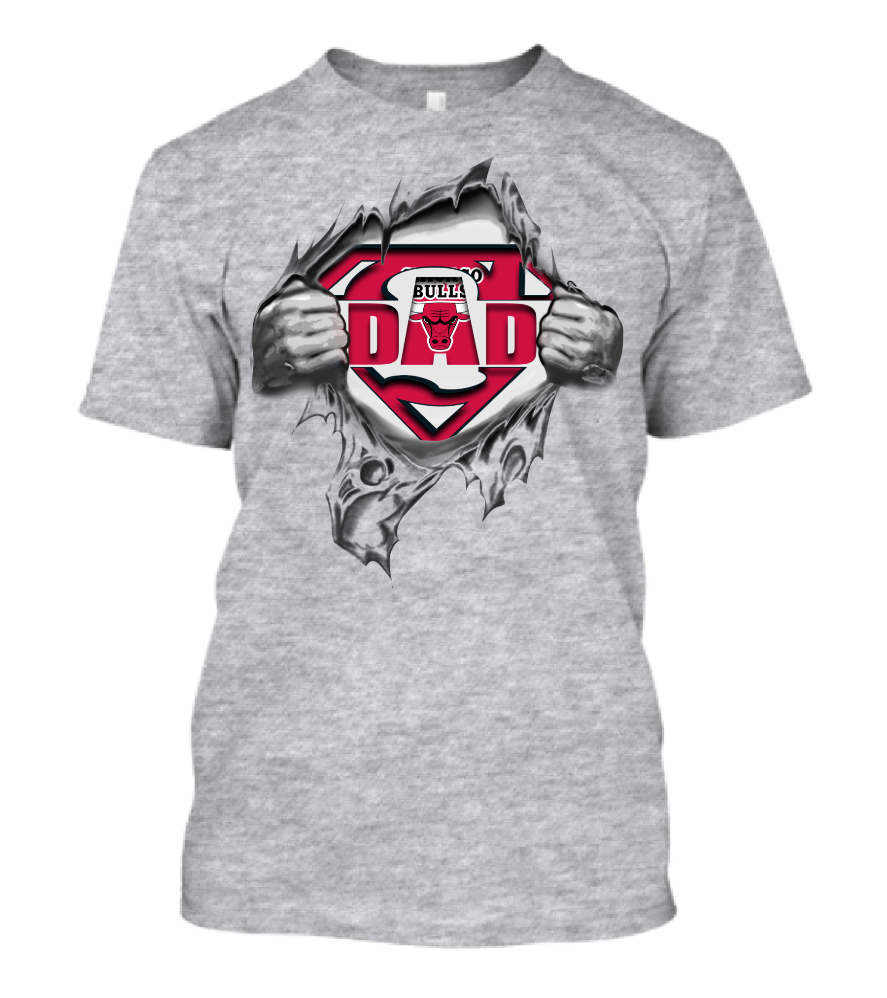 Chicago Bulls Super Dad Shield T-Shirt