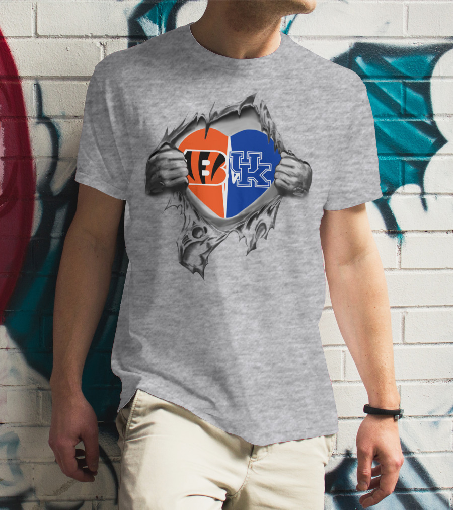 Bengals Uk Heart Passion For Kentucky Football Fan Love T-Shirt