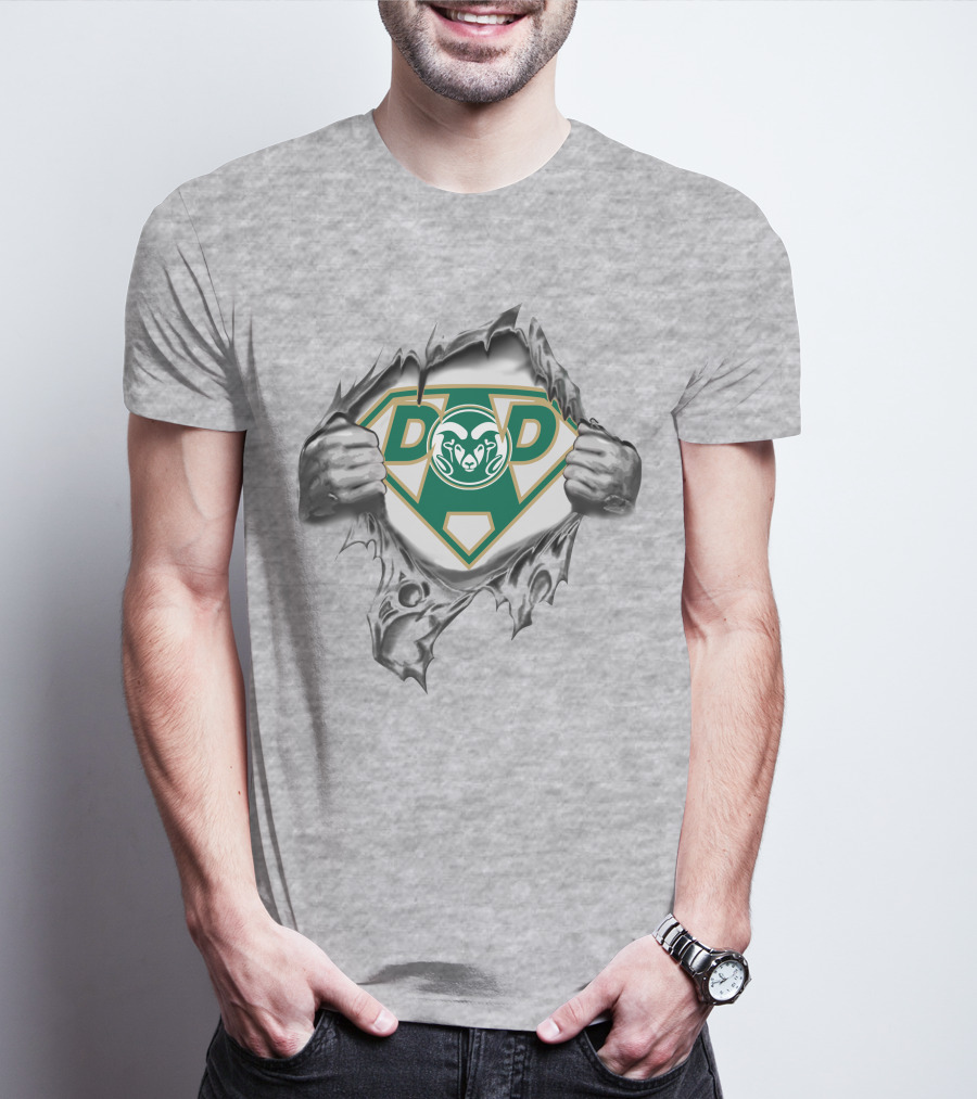 Colorado State Rams Dad Superhero Theme T-Shirt