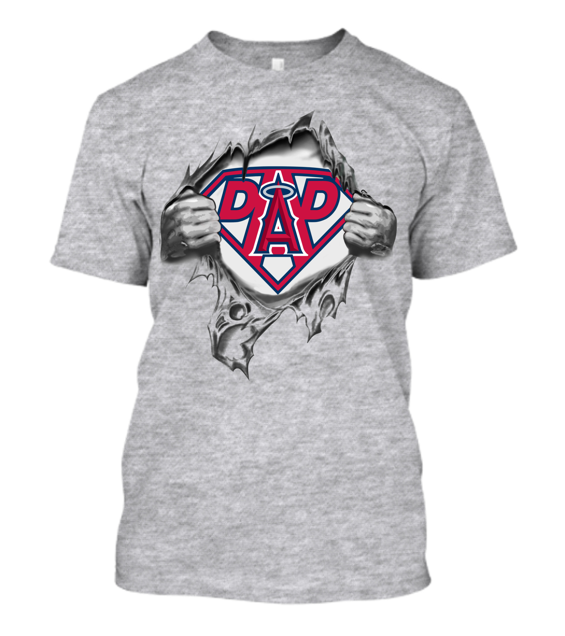 Los Angeles Angels Dad Superhero T-Shirt
