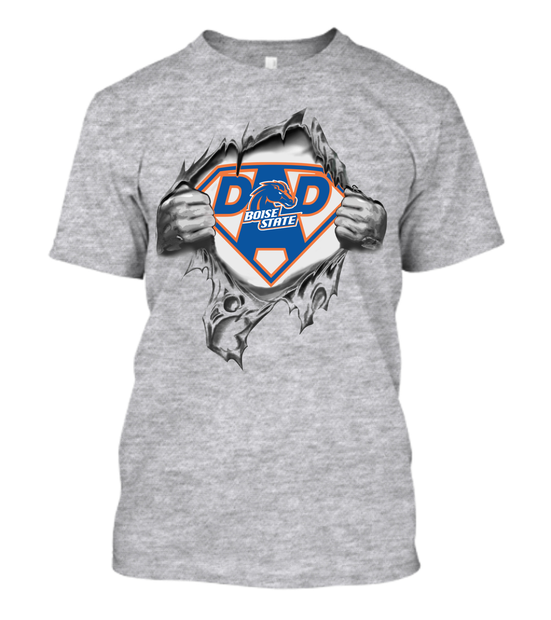 Boise State Broncos Dad Superhero T-Shirt