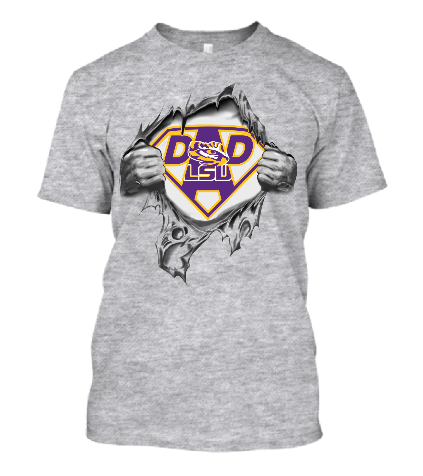 Lsu Tigers Super Dad Hero T-Shirt
