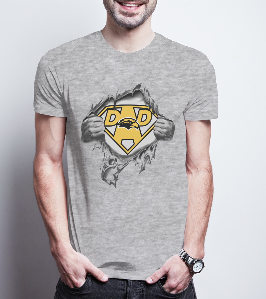 Southern Mississippi Golden Eagles Super Dad Hero T-Shirt
