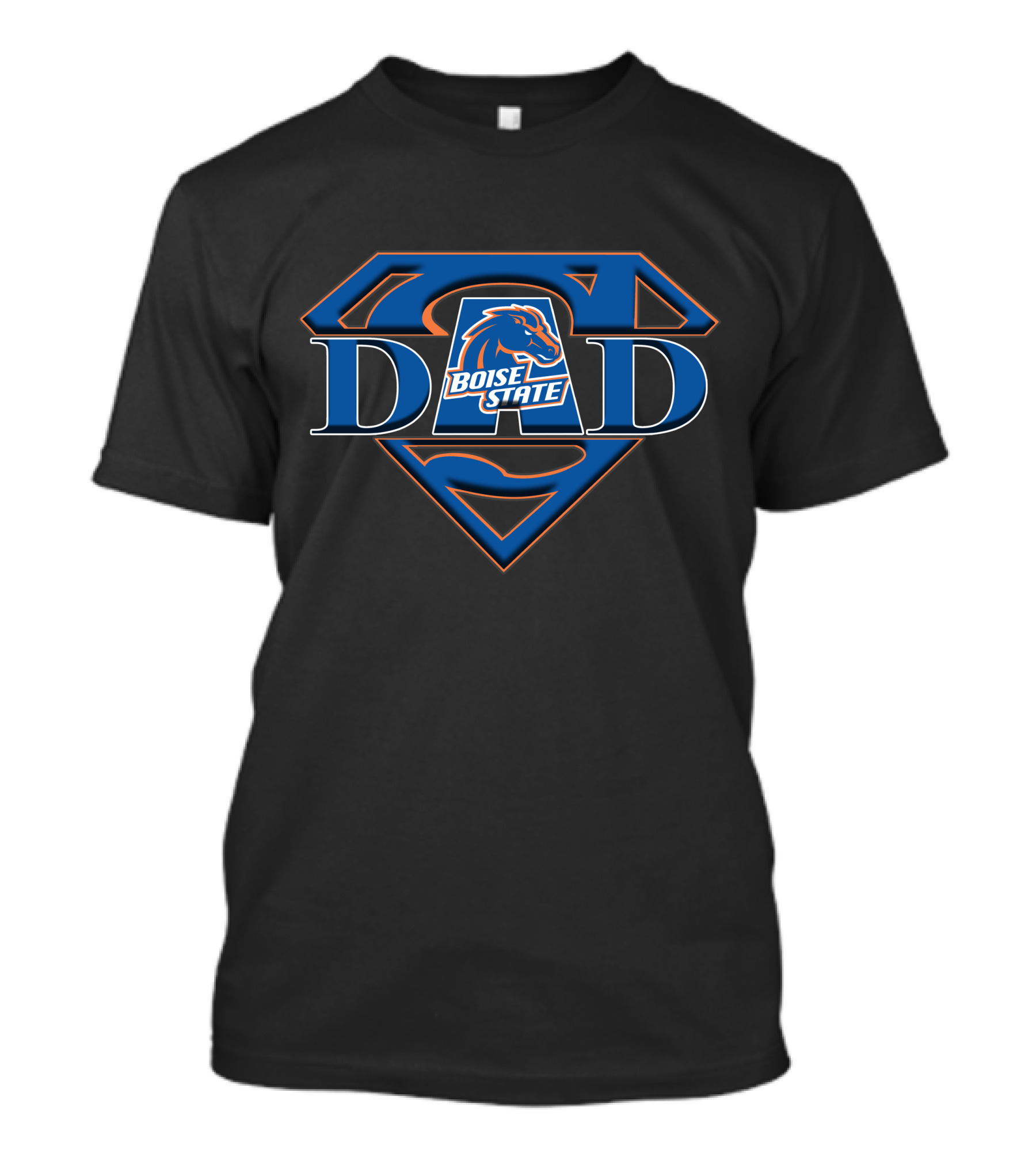 Boise State Broncos Dad Superhero Emblem T-Shirt
