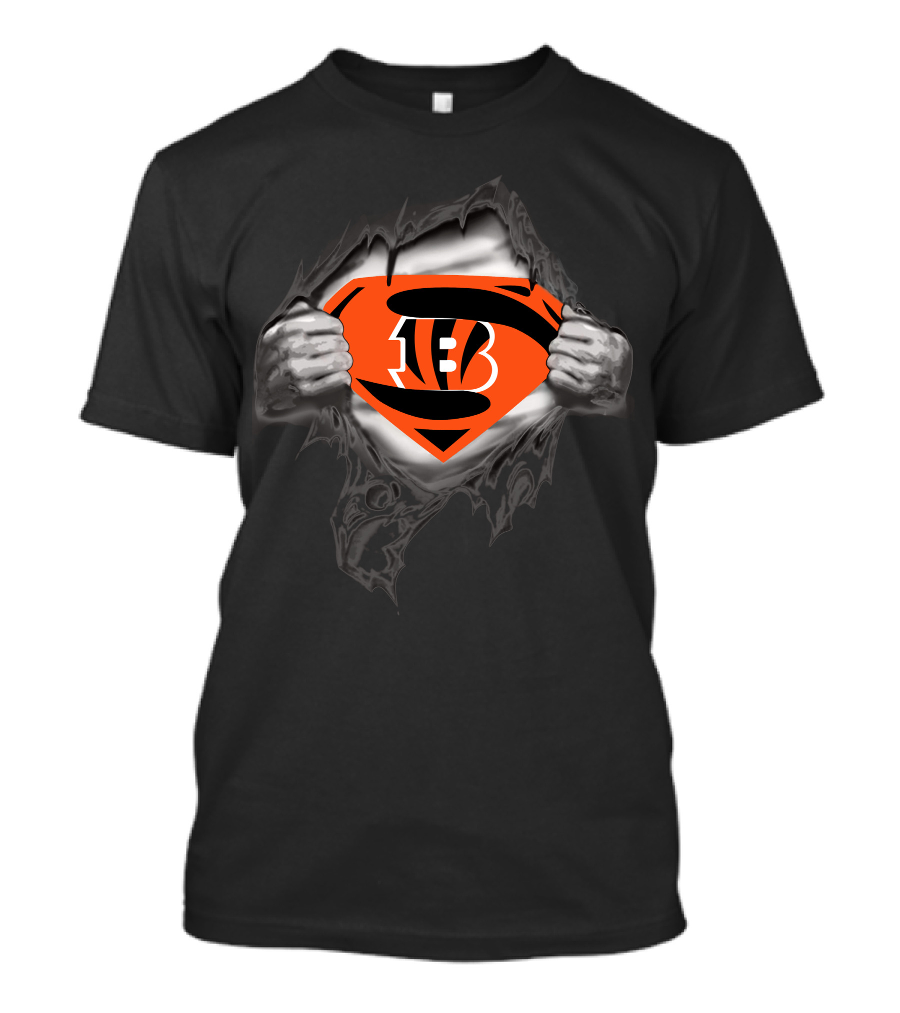 Bengals Super Man Logo Peel Back T-Shirt