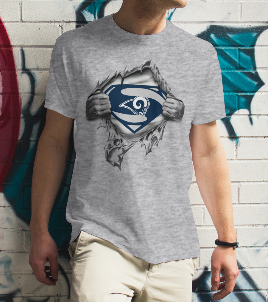 Los Angeles Rams Superman Logo Reveal T-Shirt