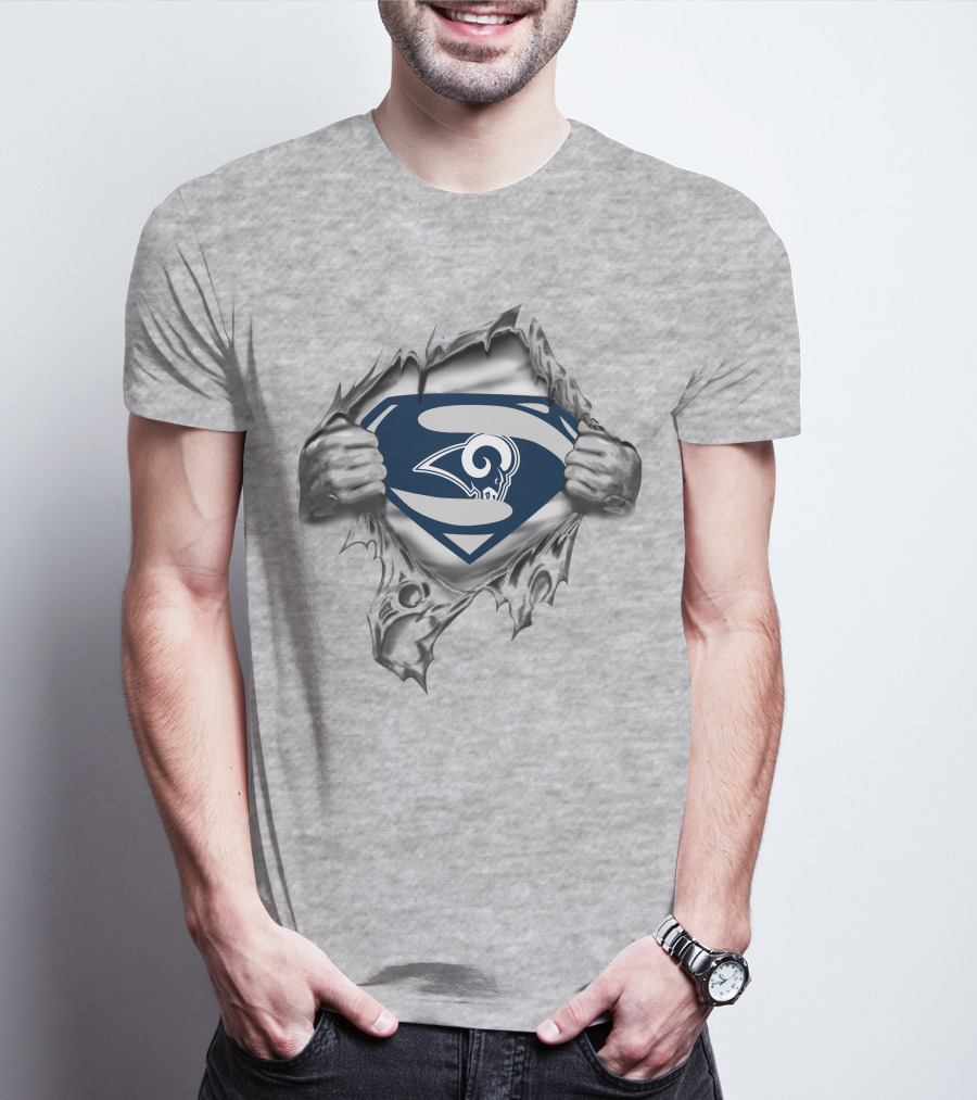 Los Angeles Rams Superman Logo Reveal T-Shirt