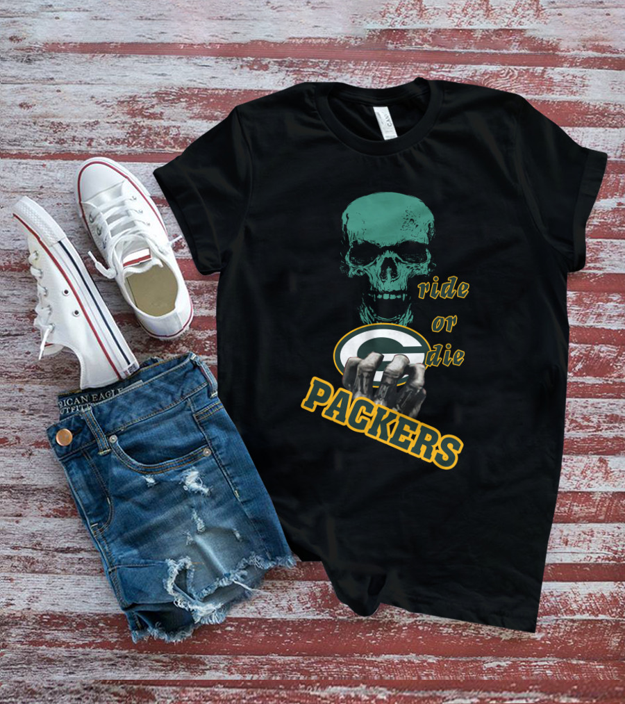 Packers Ride Or Die Skull Logo Fan Jersey T-Shirt