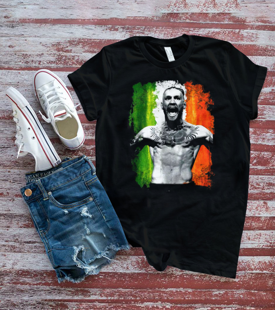 Conor Mcgregor Irish Flag Tribute Athlete T-Shirt
