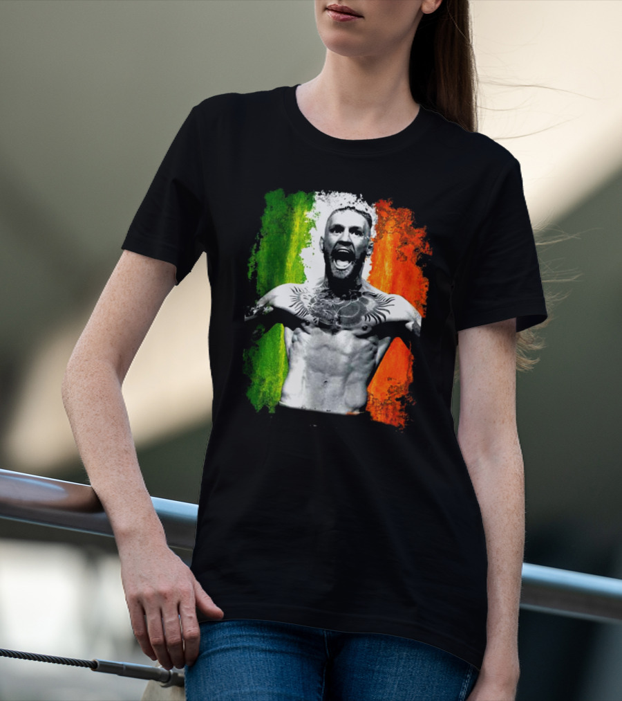 Conor Mcgregor Irish Flag Tribute Athlete T-Shirt