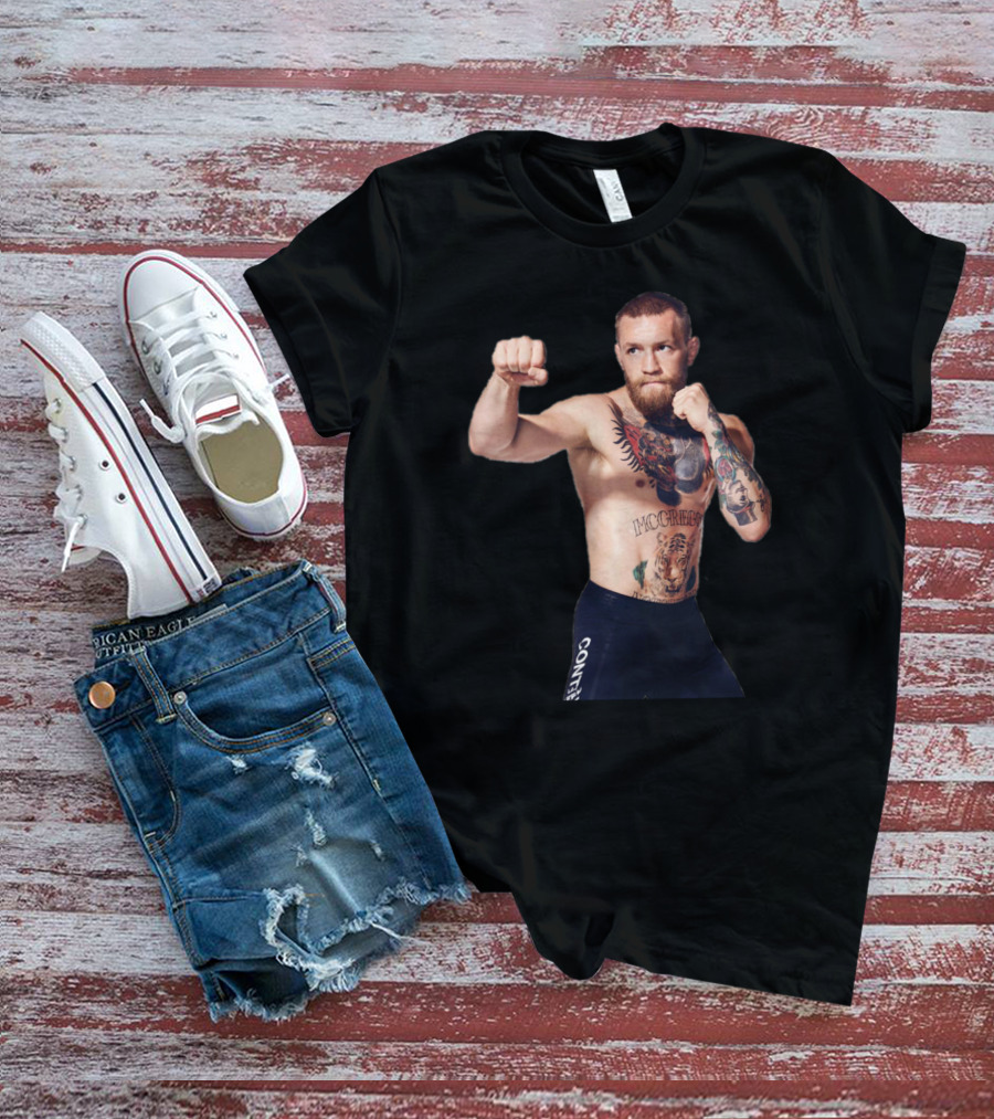 Conor McGregor UFC 189 Fighter Pose With Tattoos T-Shirt