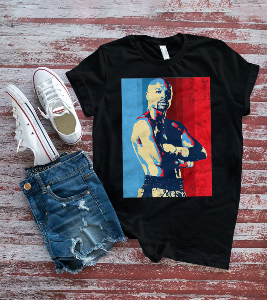 The Money Team Boxing Icon Vintage Red And Blue Stripes T-Shirt