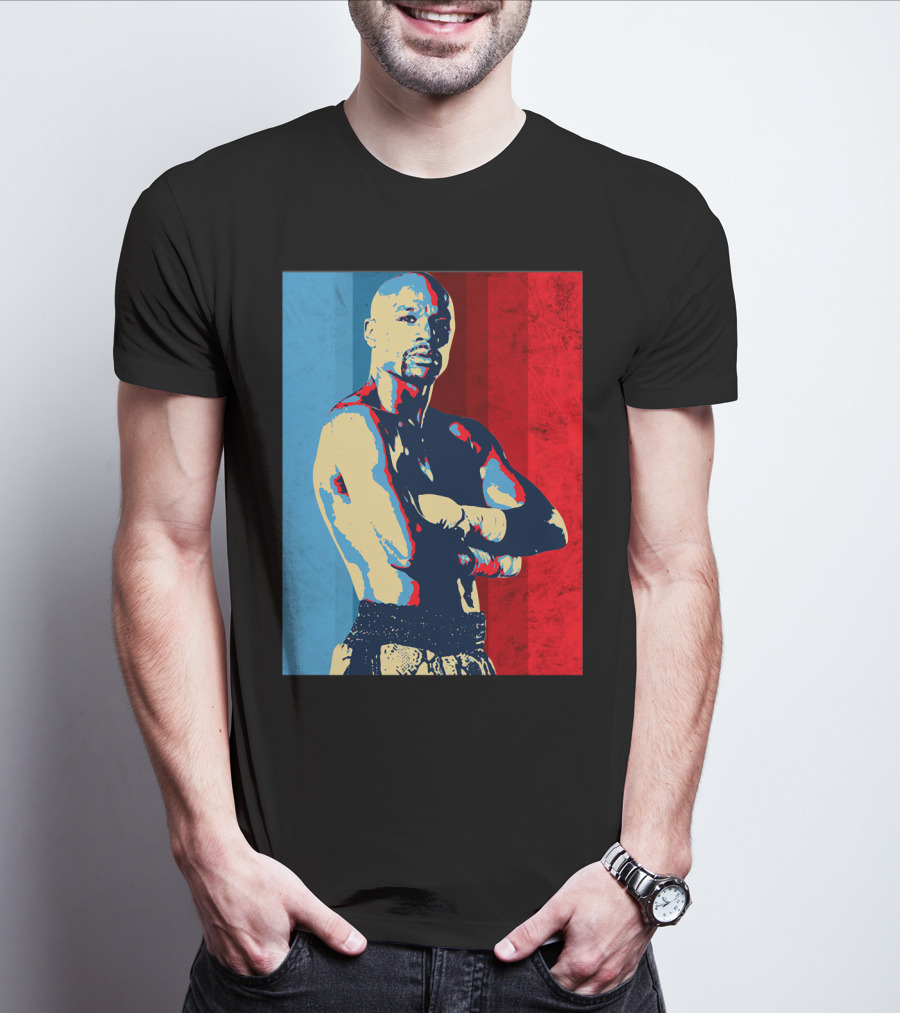 The Money Team Boxing Icon Vintage Red And Blue Stripes T-Shirt