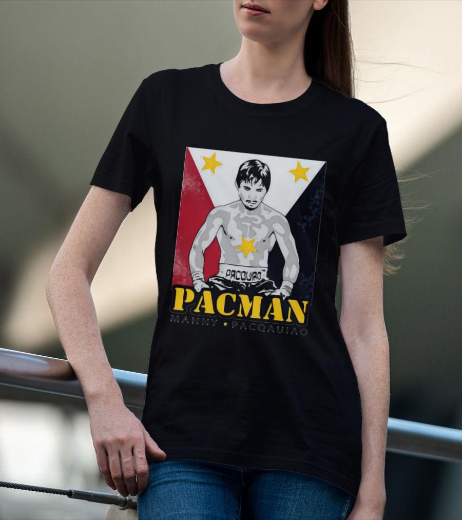 Pacman Manny Pacquiao Stars Boxing Filipino Flag T-Shirt