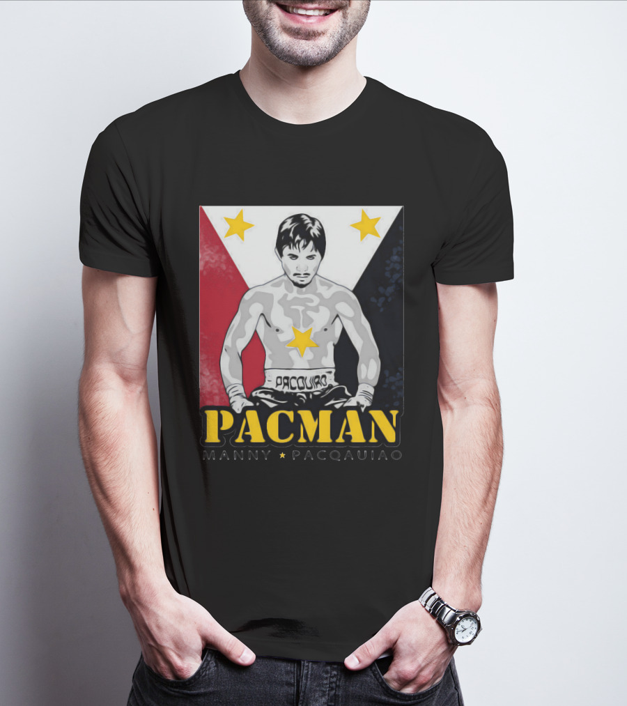 Pacman Manny Pacquiao Stars Boxing Filipino Flag T-Shirt